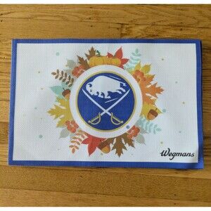 Buffalo Sabres Placemat Set NHL Logo, Thanksgiving, Autumn Fall Leaves, wegmans